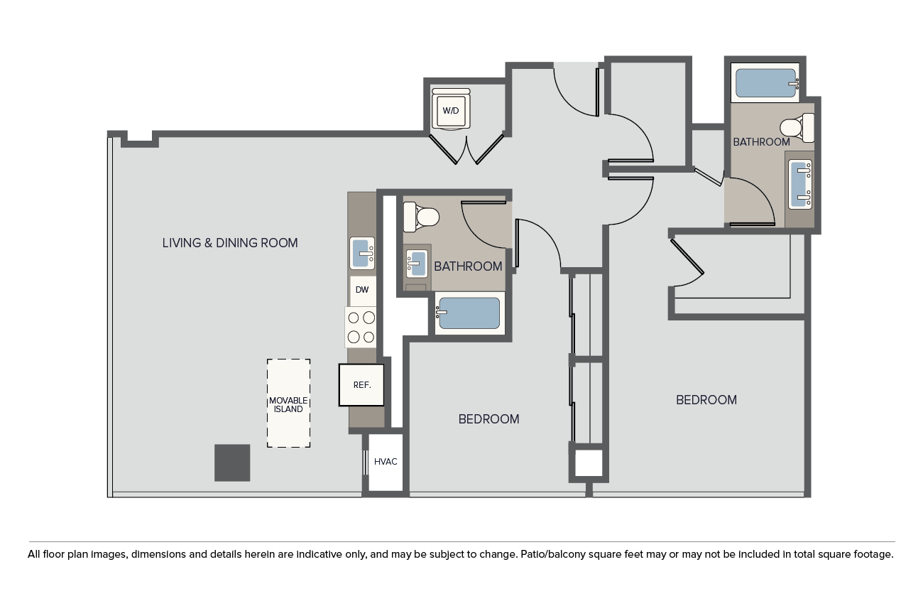 2 Bed |  2 Bath |  "apartment"